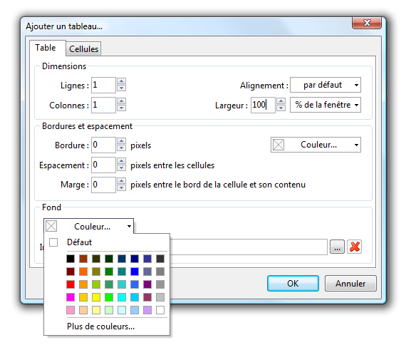 couleur tableau