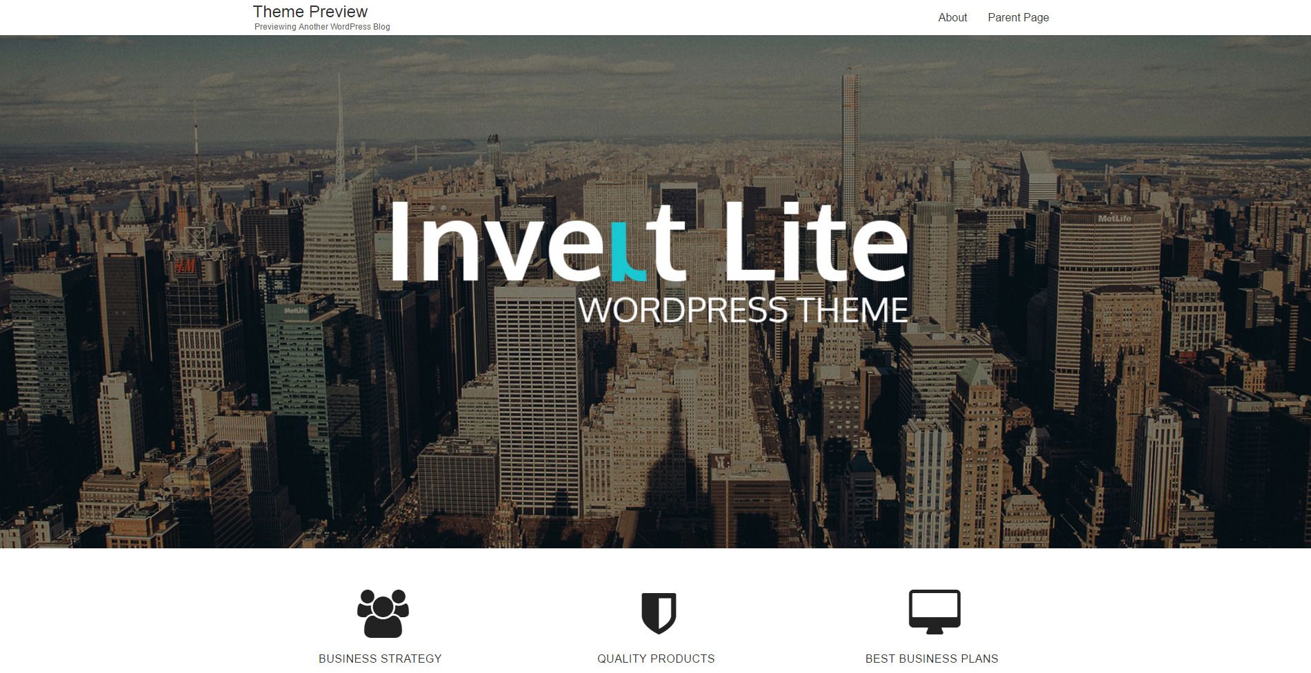 Modèle WordPress Invert Lite