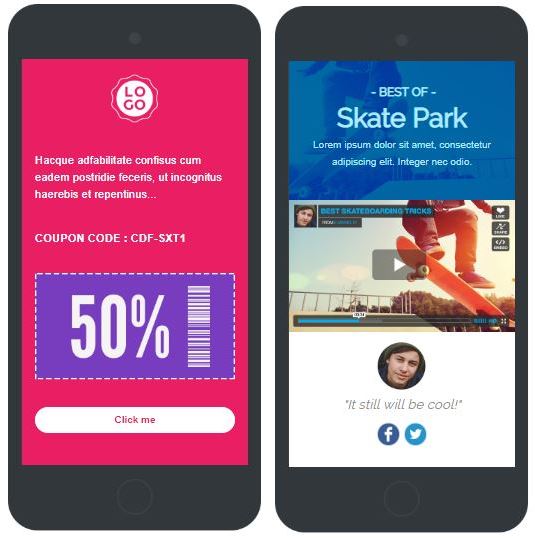 sms landing page templates