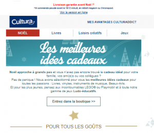 idées cadeaux noël newsletter