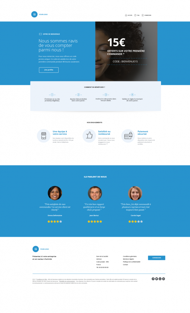 smart templates offre de bienvenue