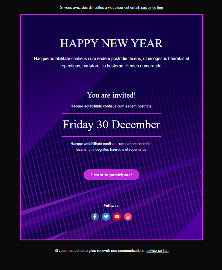 Template email invitation nouvel an